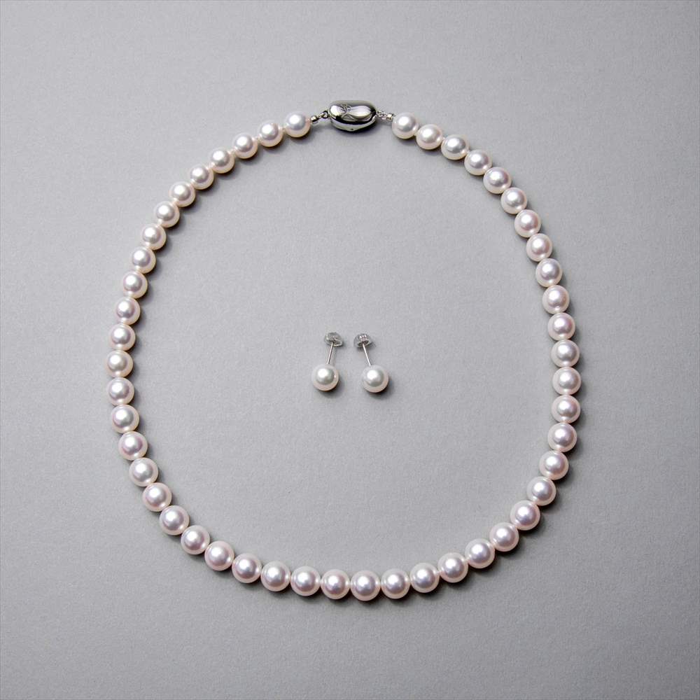 パールネックレス あこや真珠 ネックレスセット 8.0-8.5mm -Superior- 本真珠 高品質