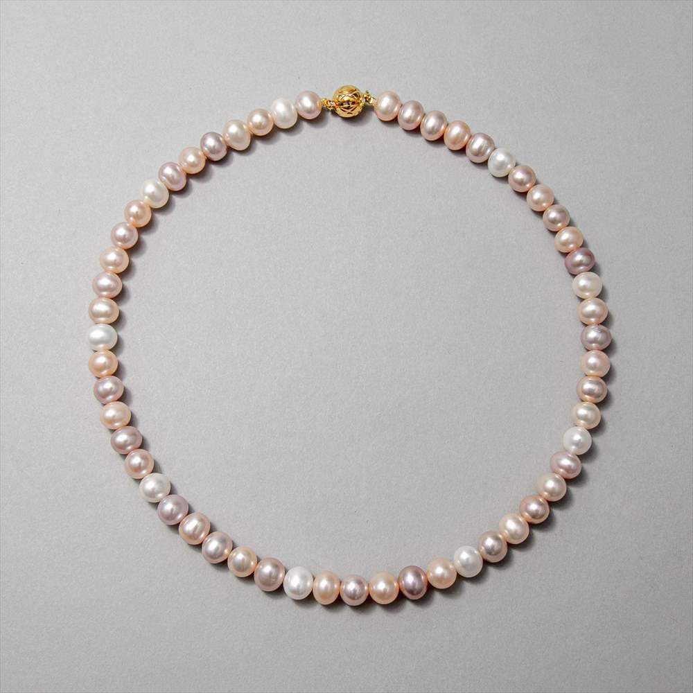 淡水真珠 ネックレス7.5-8.0mm マルチカラー | Pearl for Life by 真珠 