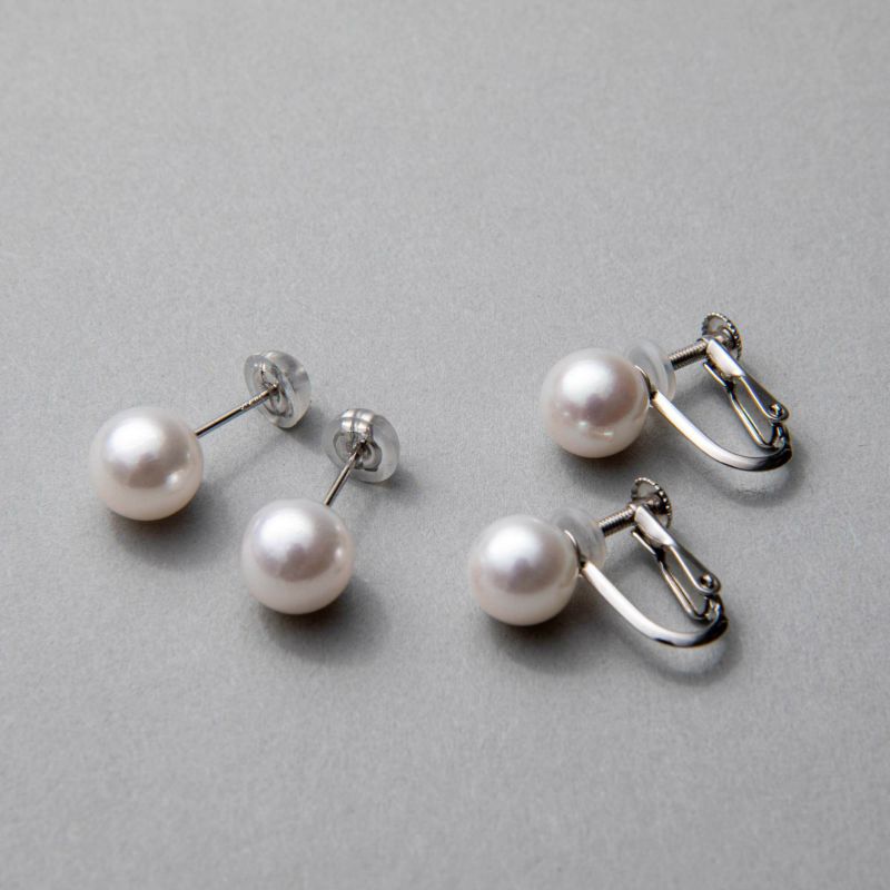 《隣と差がつく》 あこや真珠 パールネックレス＆ピアス 2点セット 7.5-8.0mm BBB～C  真珠ピアス イヤリング [n2][人気 ロングセラー]（真珠ネックレス パール アコヤ本真珠）（冠婚葬祭 フォーマル 入学式 卒業式 成人式）