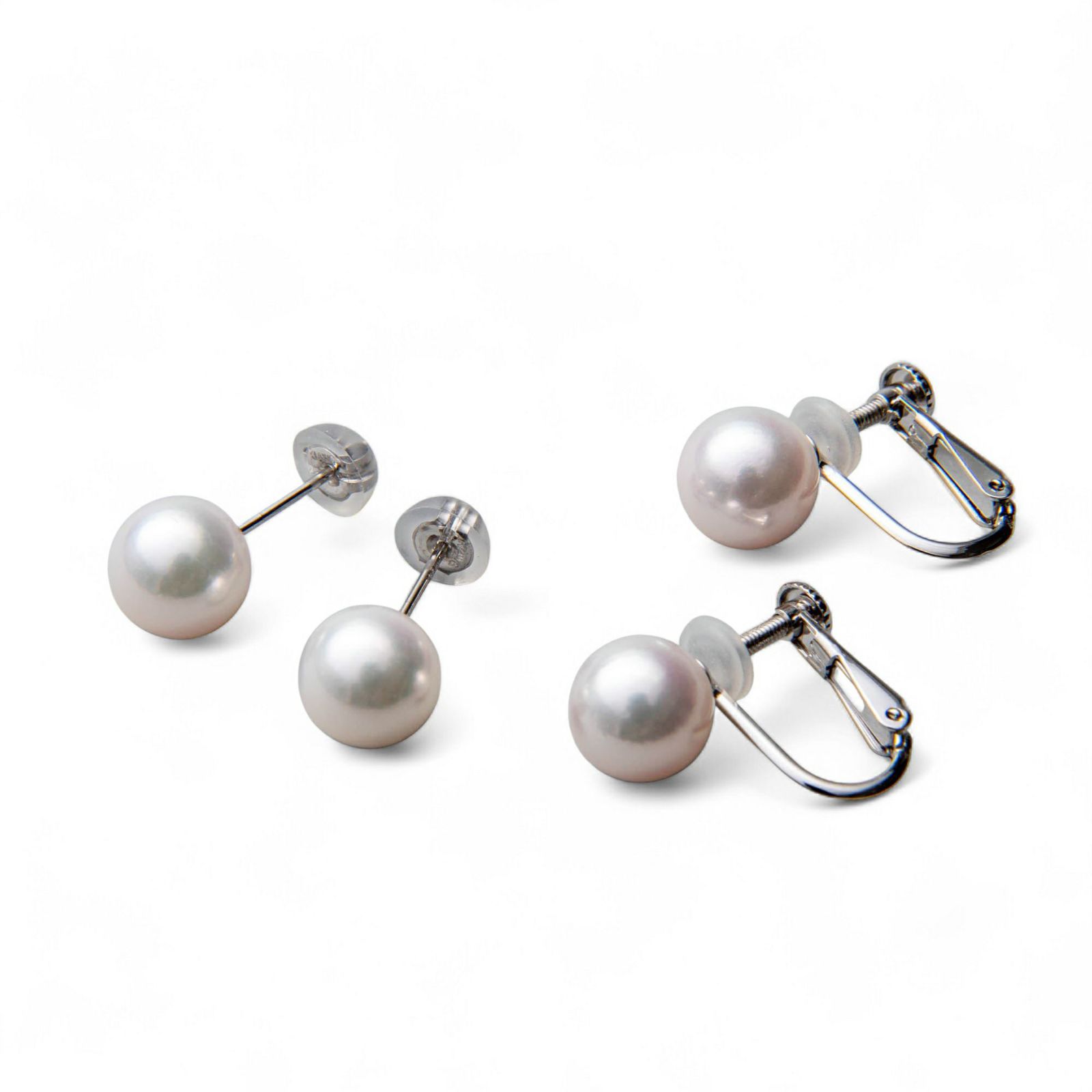 《隣と差がつく》 あこや真珠 パールネックレス＆ピアス 2点セット 8.0-8.5mm A～BBB～C  真珠ピアス イヤリング [n2][人気 ロングセラー]（真珠ネックレス パール アコヤ本真珠）（冠婚葬祭 フォーマル 入学式 卒業式 成人式）