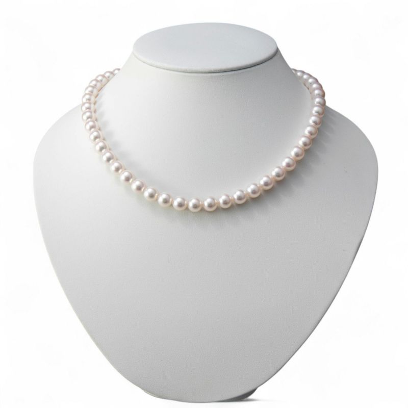 《隣と差がつく》 あこや真珠 パールネックレス＆ピアス 2点セット 8.0-8.5mm A～BBB～C  真珠ピアス イヤリング [n2][人気 ロングセラー]（真珠ネックレス パール アコヤ本真珠）（冠婚葬祭 フォーマル 入学式 卒業式 成人式）