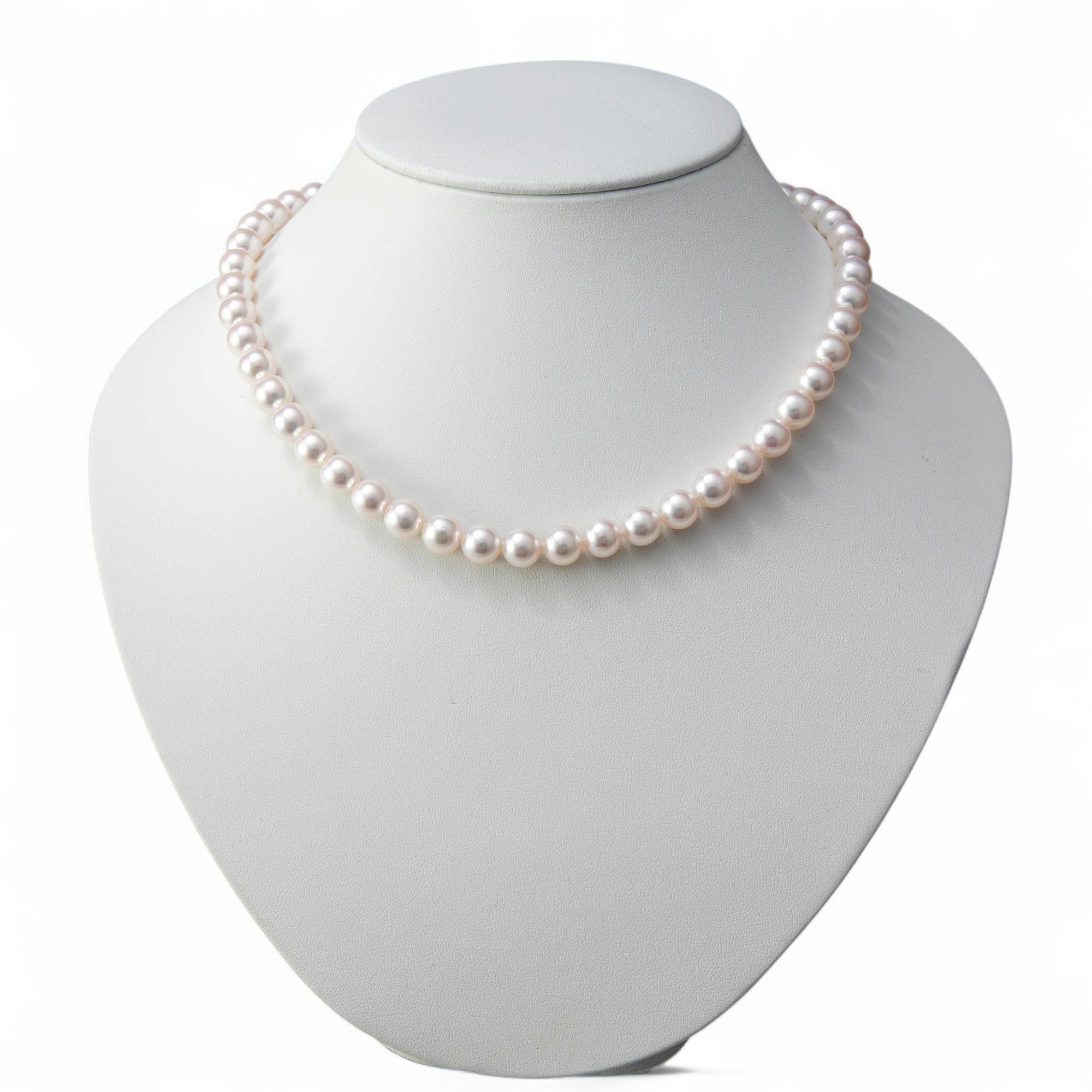 《隣と差がつく》 あこや真珠 パールネックレス＆ピアス 2点セット 8.0-8.5mm A～BBB～C  真珠ピアス イヤリング [n2][人気 ロングセラー]（真珠ネックレス パール アコヤ本真珠）（冠婚葬祭 フォーマル 入学式 卒業式 成人式）