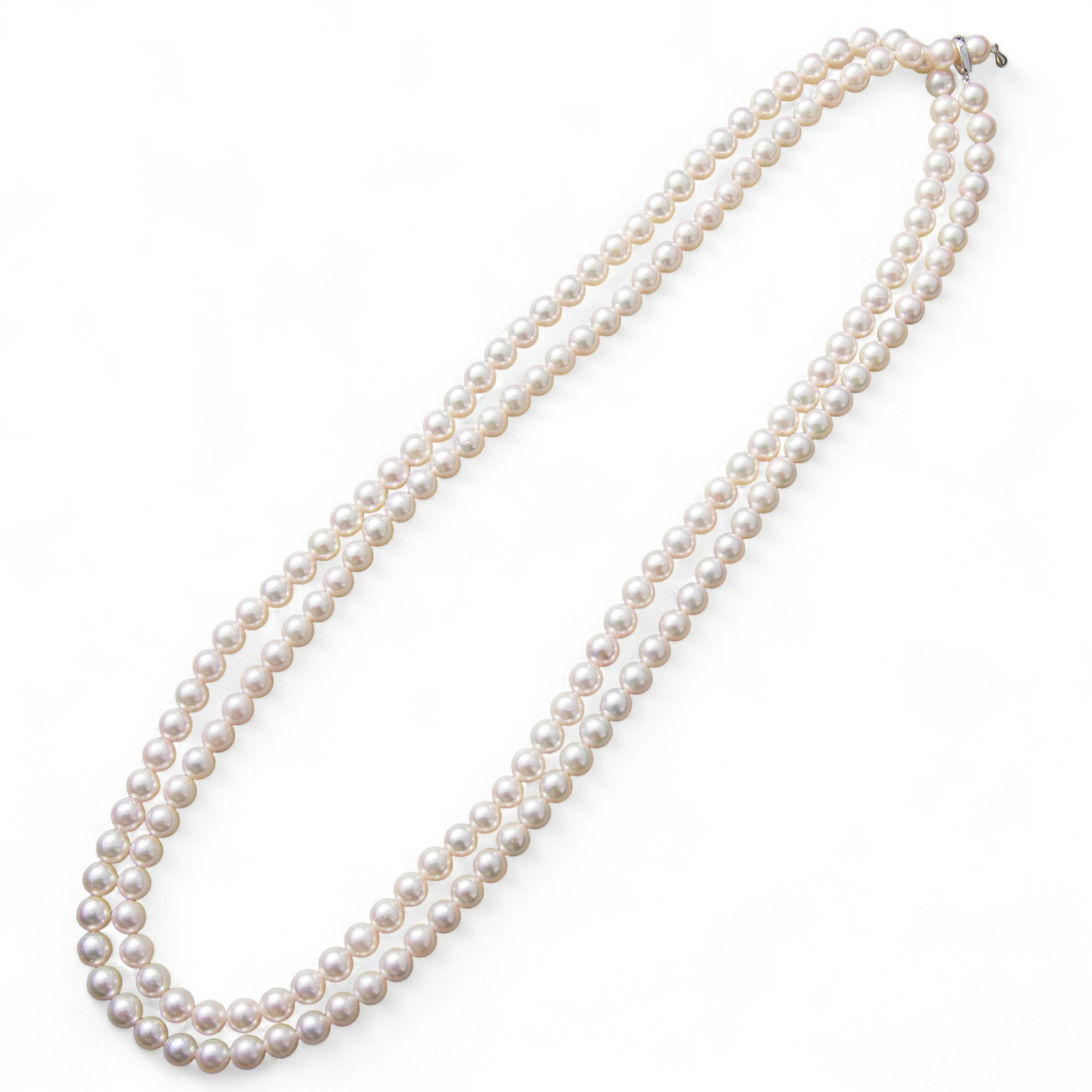 あこや真珠 ロングネックレス7.0-7.5mm 120cm | 7.0-8.0mm 