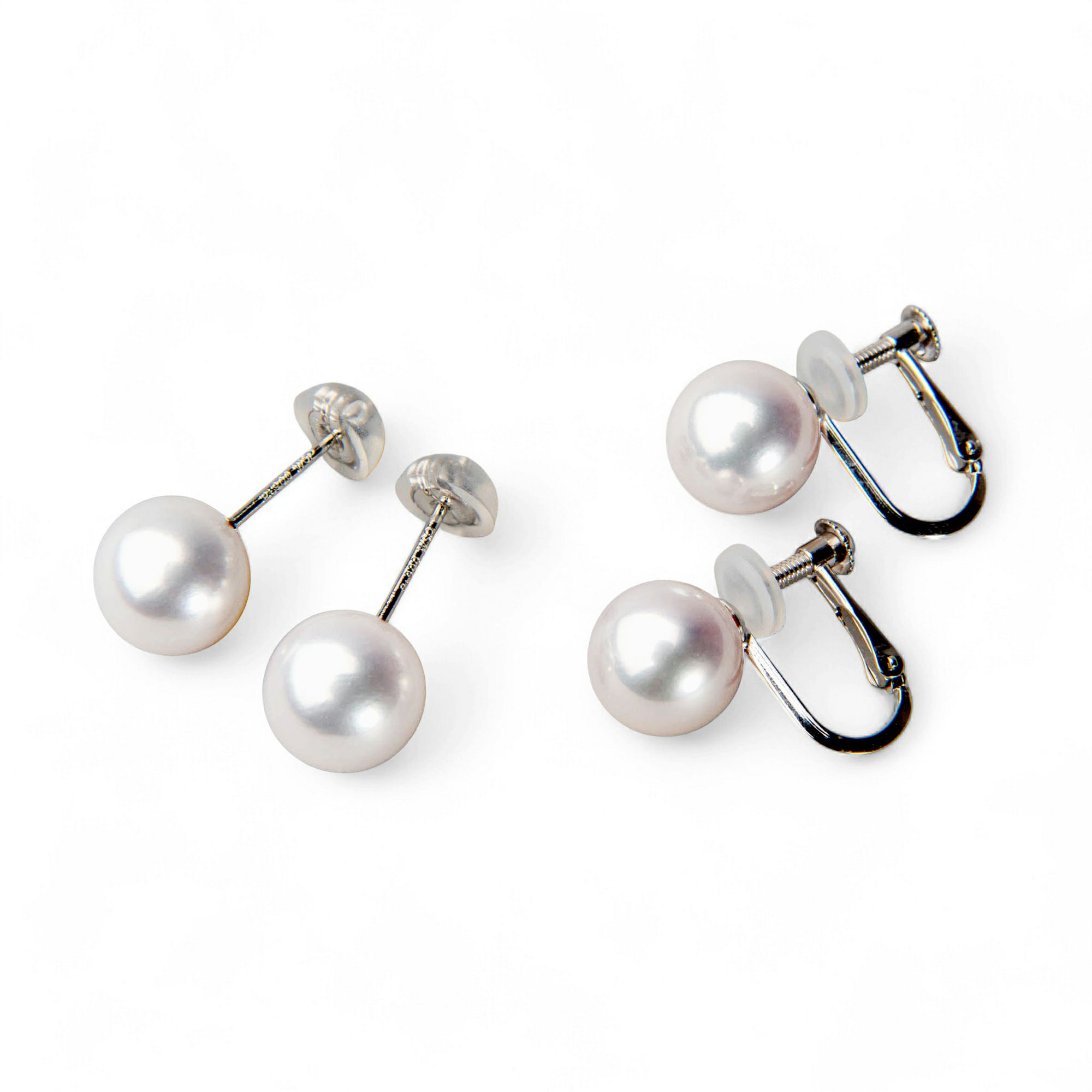 花珠真珠 ネックレス 2点セット 8.0-8.5mm ≪トップクオリティ花珠≫ 最高品質 AAA 花珠鑑別書付  パールネックレス パールピアス イヤリング [n5][80-4509]（真珠ネックレス アコヤ真珠 本真珠）（冠婚葬祭 フォーマル 入学式 卒業式 成人式 厄除け 結納 贈答）