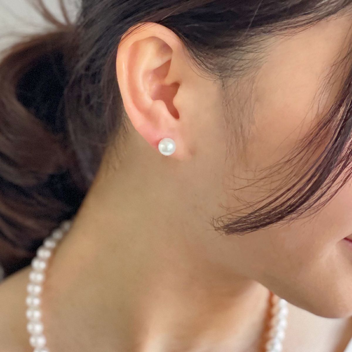 あこや真珠 ピアス7.5-8.0mm K18YG | あこや真珠ピアス・イヤリング