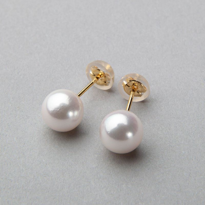 最も信頼できる オーロラ花珠真珠 花珠真珠ピアス | K18YG ピアス7.0-7.5mm アクセサリー