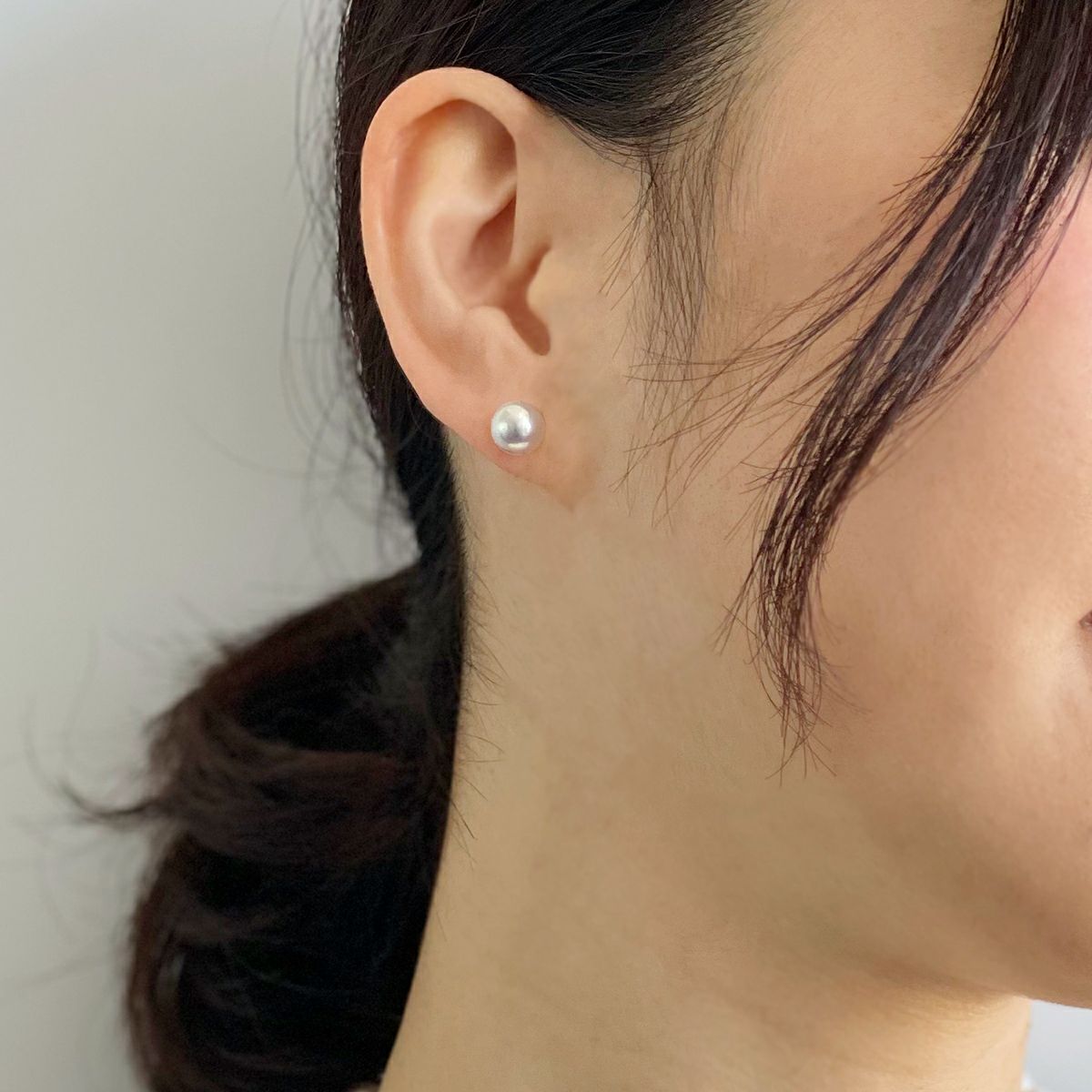 あこや本真珠Pt900パールピアス オーロラ花珠真珠ソーティング付 あこや本真珠Pt900パールピアス オーロラ花珠真珠ソーティン