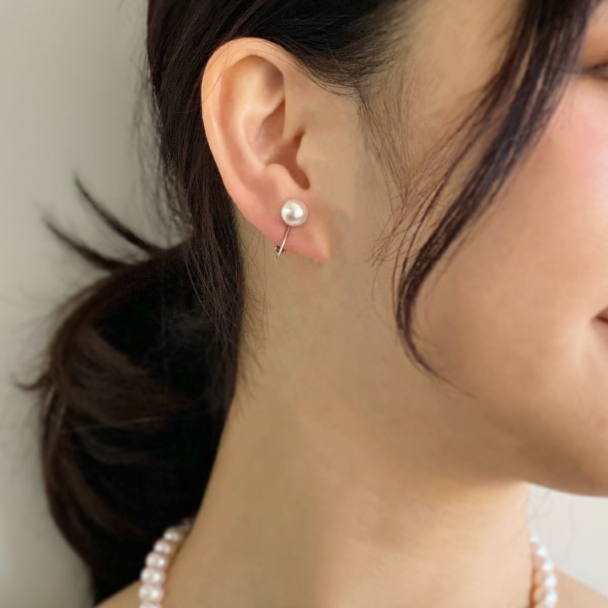 あこや真珠 イヤリング7.5-8.0mm K14WG | あこや真珠ピアス・イヤリング 