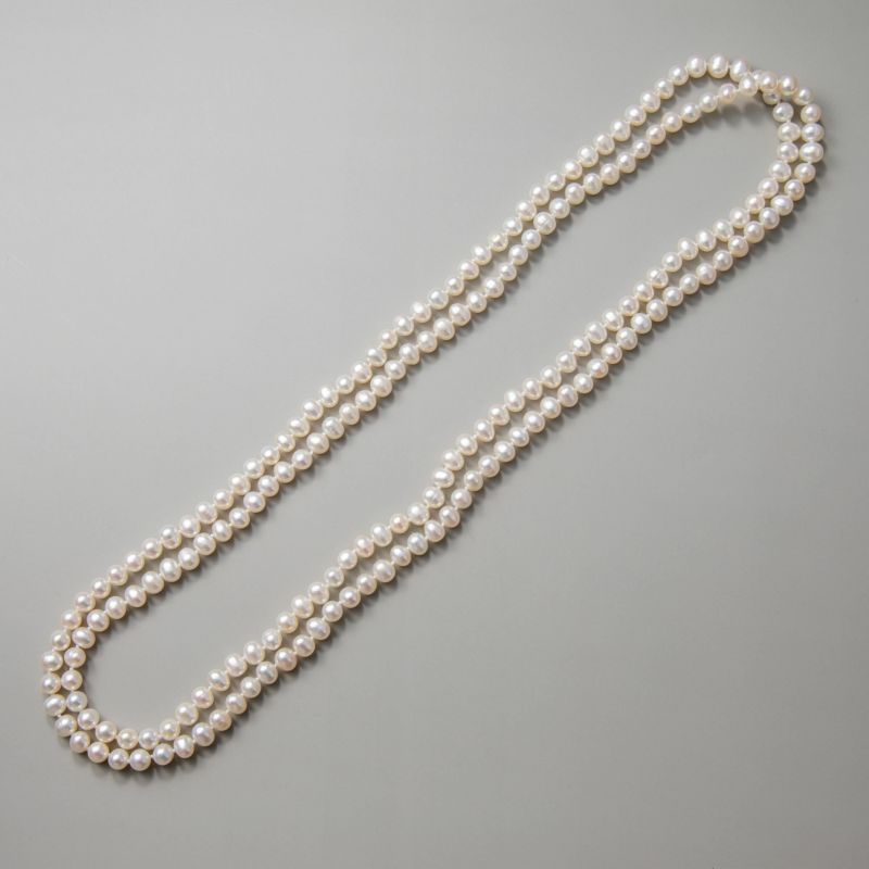 淡水真珠 ロングネックレス　5.5-6.5mm　120cm | 淡水真珠ネックレス