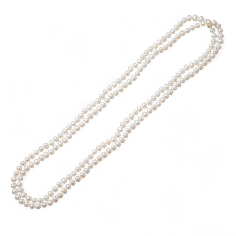 淡水真珠 ロングネックレス　5.5-6.5mm　120cm