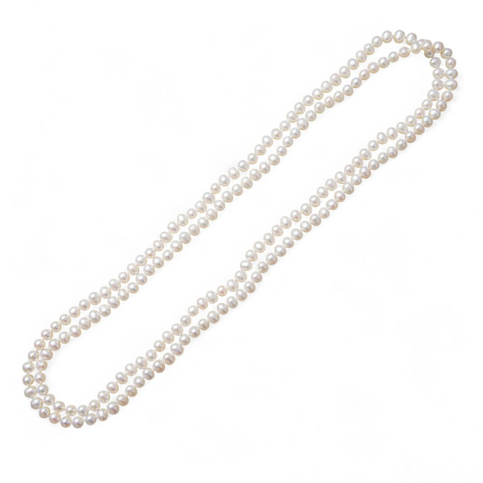 淡水真珠 ロングネックレス　5.5-6.5mm　120cm