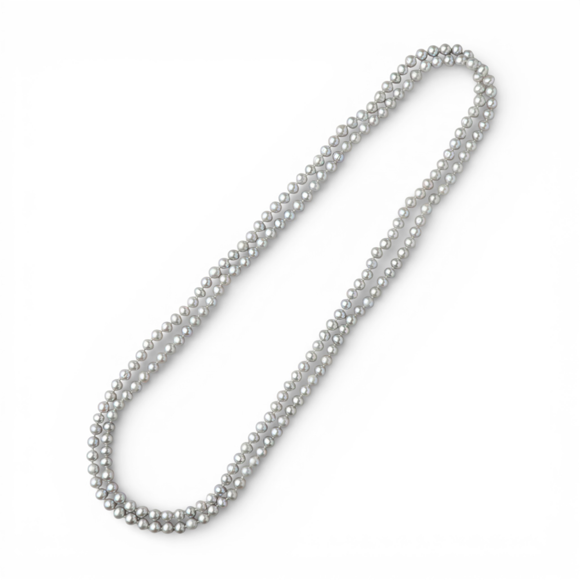 淡水真珠 ロングネックレス　5.5-6.5mm　120cm