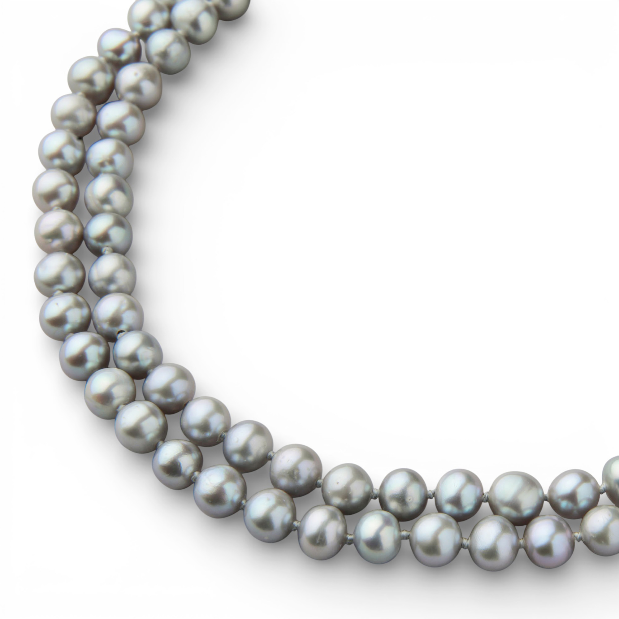 淡水真珠 ロングネックレス　5.5-6.5mm　120cm