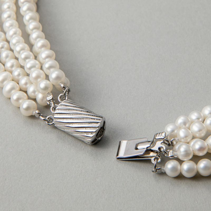 淡水真珠 5連ネックレス4.5-5.0mm | 淡水真珠ネックレス