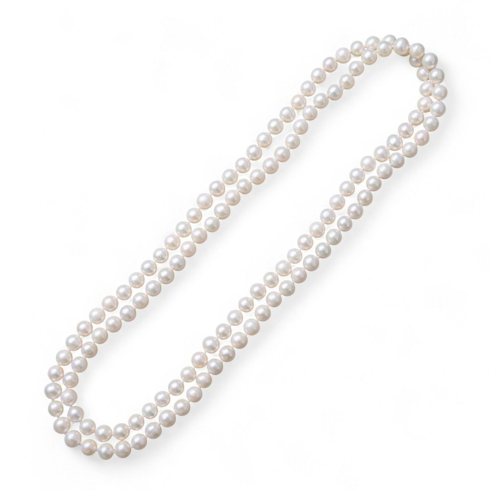 淡水真珠 ロングネックレス7.0-8.0mm　100cm