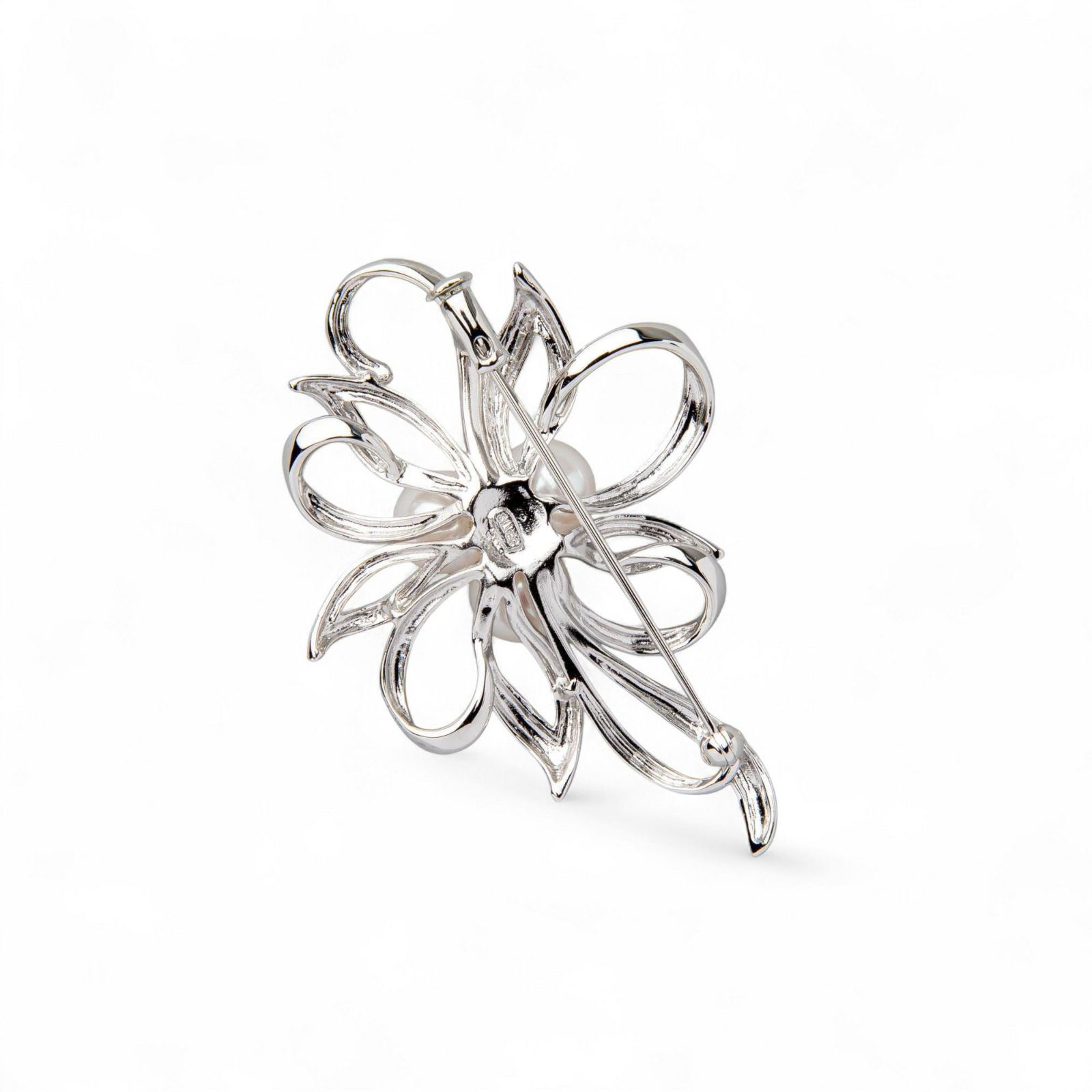 あこや本真珠 パールブローチ ホワイト系 7.5-8.0mm BBB シルバー(silver) [n2]（フォーマル 入学式 卒業式 成人式 スーツ ジャケット）（母の日 プレゼント ギフトに）