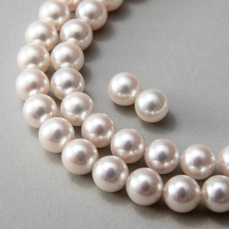 花珠真珠 ネックレス 2点セット 8.5-9.0mm ≪グッドクオリティ花珠≫ AAA 花珠鑑別書付 パールネックレス パールピアス イヤリング [n2][80-4332]（卸直販 還元価格）（真珠ネックレス アコヤ真珠 高品質 本真珠）