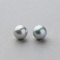 あこや黒真珠 パールピアス グレー系 8.0-8.5mm BBB K14WG ホワイトゴールド[n3][53-5050]（真珠 ピアス スタッド）（冠婚葬祭 フォーマル）