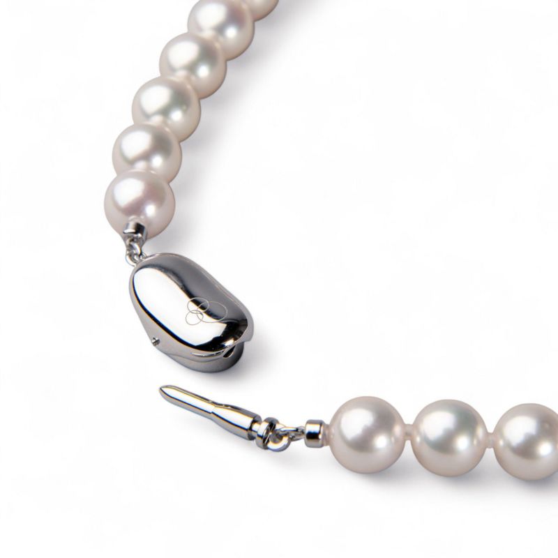 花珠真珠 ネックレス 2点セット 7.0-7.5mm ≪グッドクオリティ花珠≫ AAA 花珠鑑別書付 パールネックレス パールピアス イヤリング [n4][80-4474]（卸直販 還元価格）（真珠ネックレス アコヤ真珠 高品質 本真珠）（冠婚葬祭 フォーマル 入学式 卒業式 成人式 厄除け）