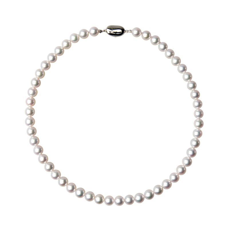花珠真珠 ネックレス 8.0-8.5mm ≪ハイクオリティ花珠≫ 高品質 AAA  花珠鑑別書付 パールネックレス [n4][1-5033]（真珠ネックレス アコヤ真珠 本真珠）（冠婚葬祭 フォーマル 入学式 卒業式 成人式 厄除け 結納）