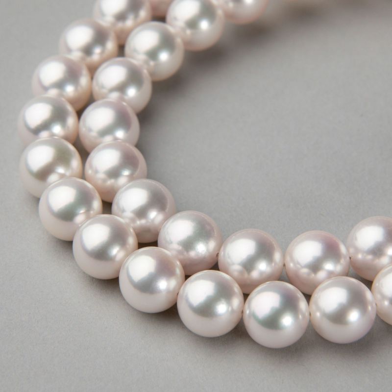 花珠真珠 ネックレス 【希少な大珠】9.0-9.5mm ≪ハイクオリティ花珠≫ 高品質 AAA  花珠鑑別書付 パールネックレス [n6][1-5218]（アコヤ真珠 真珠ネックレス 本真珠）（冠婚葬祭 フォーマル 入学式 卒業式 成人式 厄除け）
