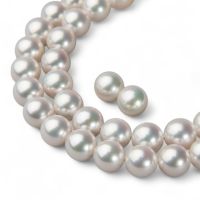花珠真珠 ネックレス 2点セット 8.0-8.5mm ≪ハイクオリティ花珠≫ 高品質 AAA 花珠鑑別書付  パールネックレス パールピアス イヤリング [n4][80-4334]（真珠ネックレス アコヤ真珠 本真珠）