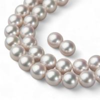花珠真珠 ネックレス 2点セット 8.5-9.0mm ≪ハイクオリティ花珠≫ 高品質 AAA 花珠鑑別書付 パールネックレス パールピアス イヤリング