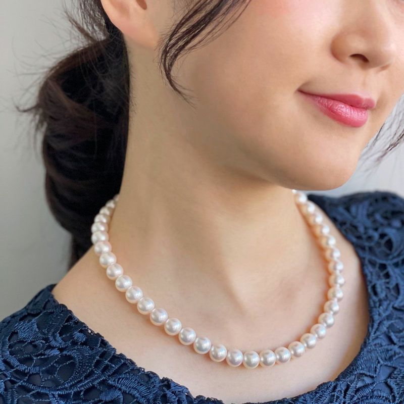 貴重な大珠！綺麗なアコヤ真珠のネックレス④糸の交換はまだ必要無さそうです