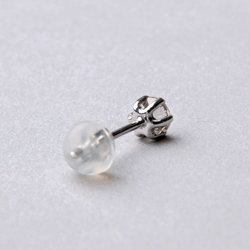 [片耳売り] ダイヤモンド スタッドピアス Pt900 プラチナ 0.25ct SIクラス [ミニ鑑別書付き] （両耳ペアで0.5ct）（イヤリングにも変更可能） [n2]（一粒ダイヤ）（オフィス 普段使いに）