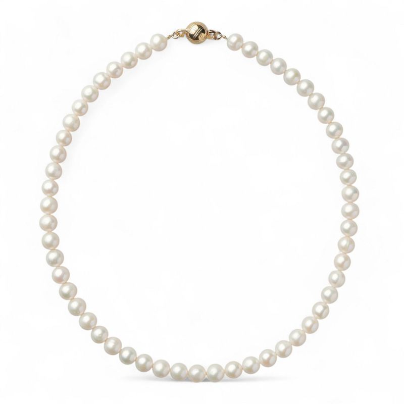 淡水真珠 ネックレス7.5-8.0mm　ホワイト