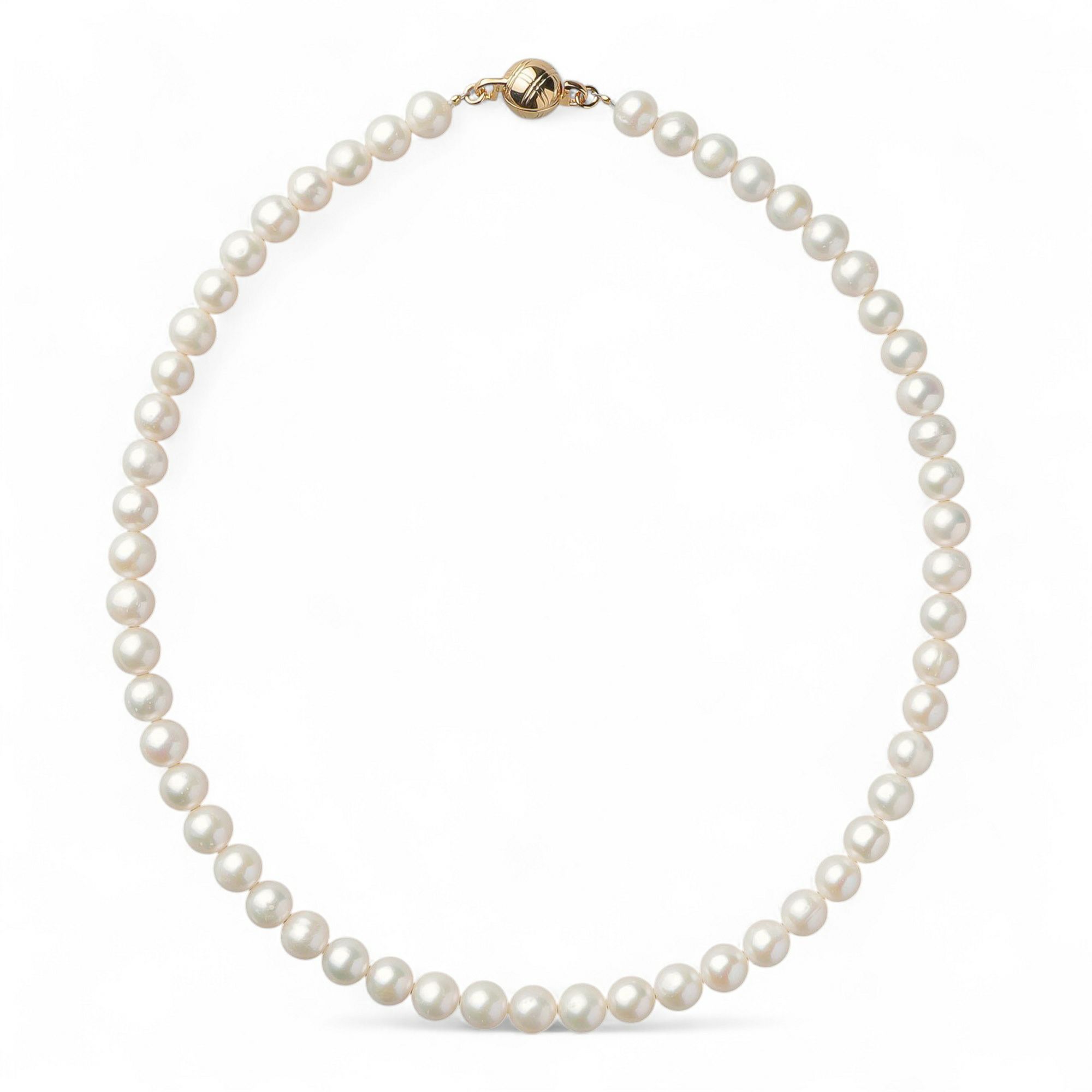 淡水真珠 ネックレス7.5-8.0mm　ホワイト