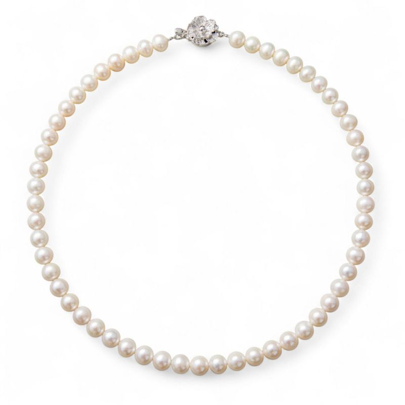 淡水真珠 ネックレス7.5-8.0mm　ホワイト