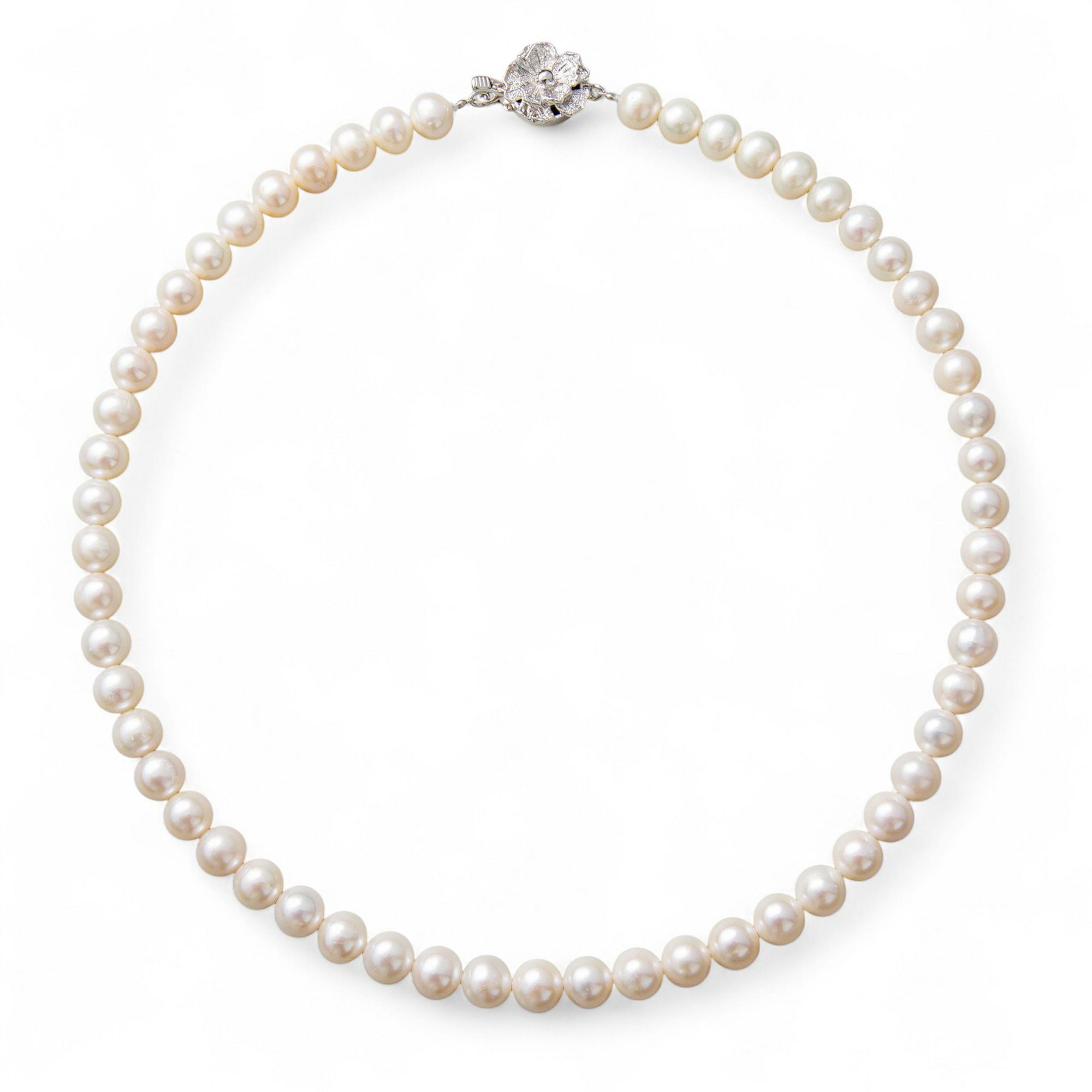 淡水真珠 ネックレス7.5-8.0mm　ホワイト