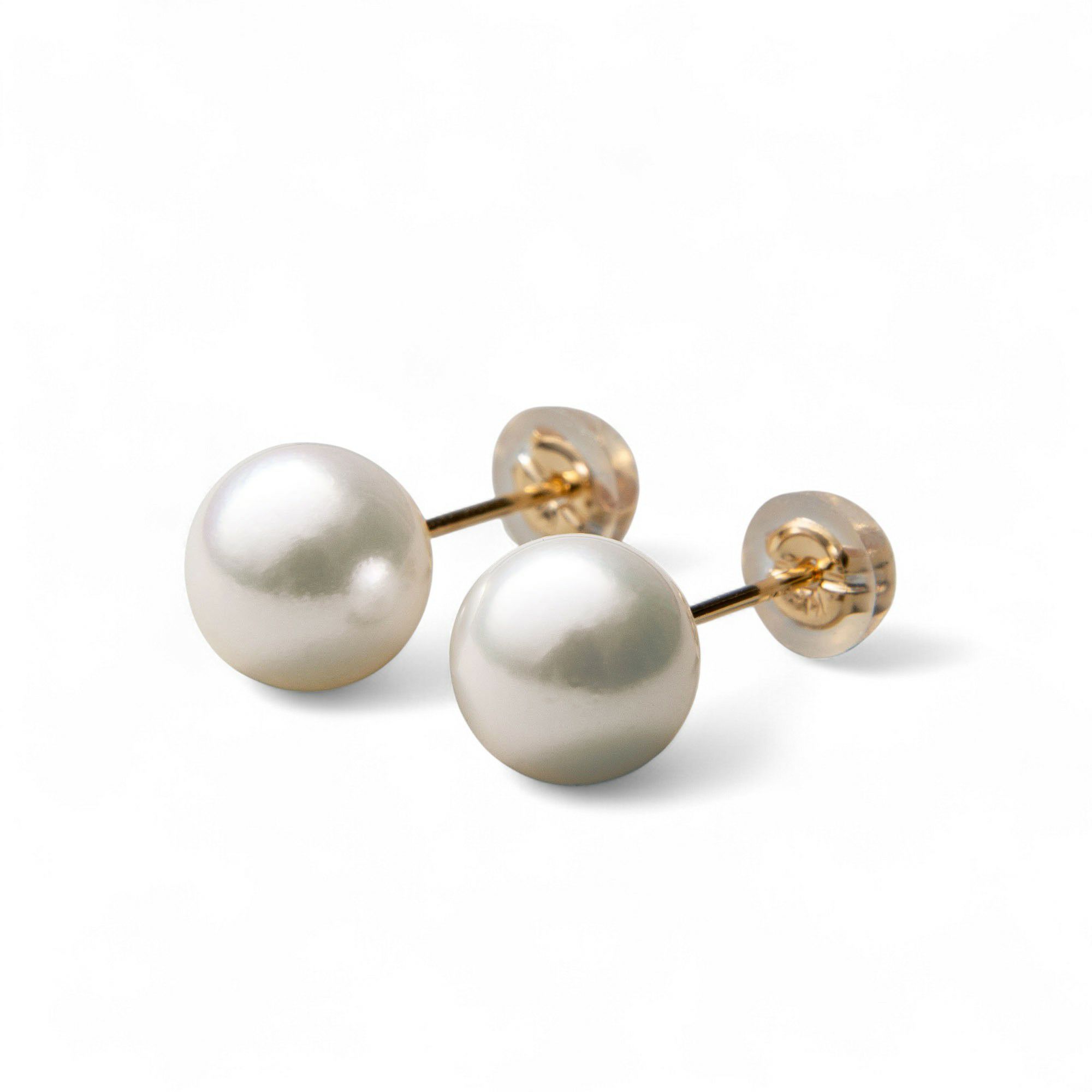 あこや真珠 スタッドピアス8.0-8.5mm K14WG/K18YG | あこや真珠ピアス  
