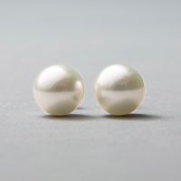 【土日限定価格】ピアス　本真珠　アコヤパール　K18WG 入学式　入園式 WEB限定】あこや真珠 スタッドピアス 8.0-8.5mm K14WG/K18YG