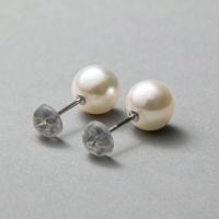 WEB限定】あこや真珠 スタッドピアス 8.0-8.5mm K14WG/K18YG