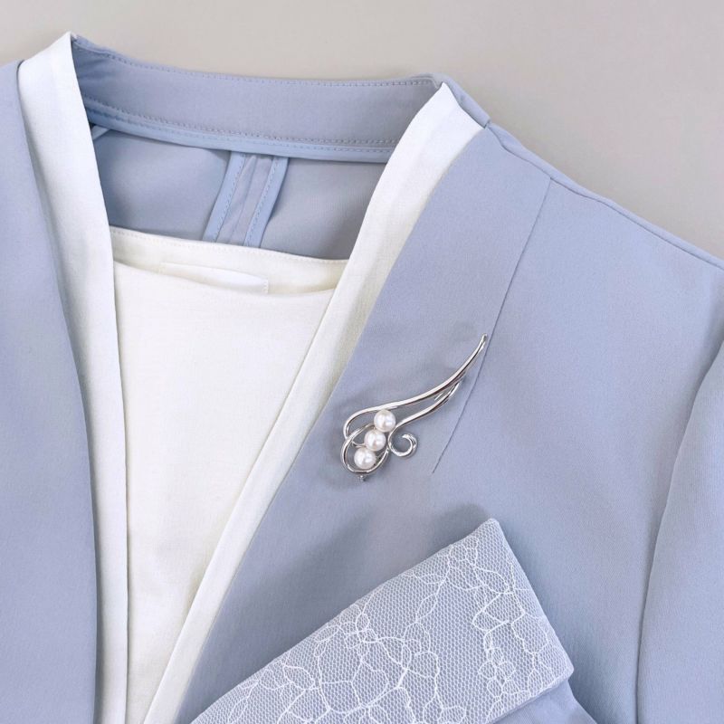 あこや真珠 3粒 ブローチ7.0-7.5mm SV925