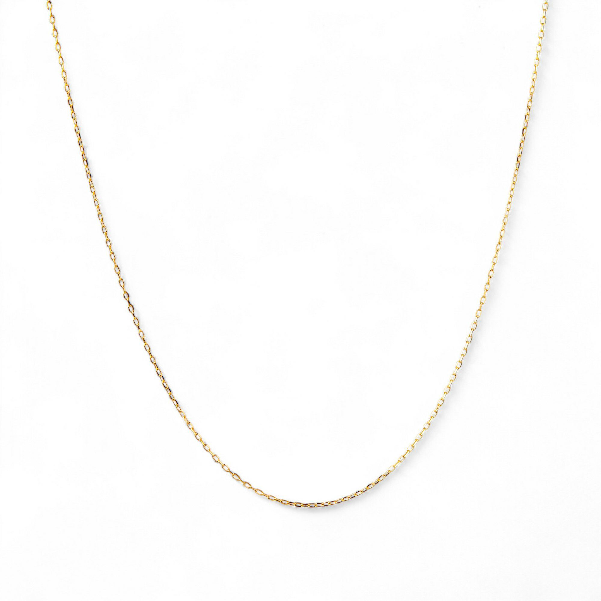 あずきチェーン K18　太さ:1.0mm(線径:0.28mm) 長さ:45cm スライド式（無段階で調節可） ゴールド [n4]（ペンダント チェーンネックレス 18金）