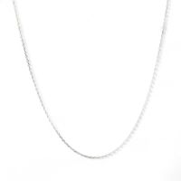 あずきチェーン K18WG　太さ:1.0mm(線径:0.28mm) 長さ:45cm スライド式（無段階で調節可） ホワイトゴールド [n4]（ペンダント チェーンネックレス 18金）