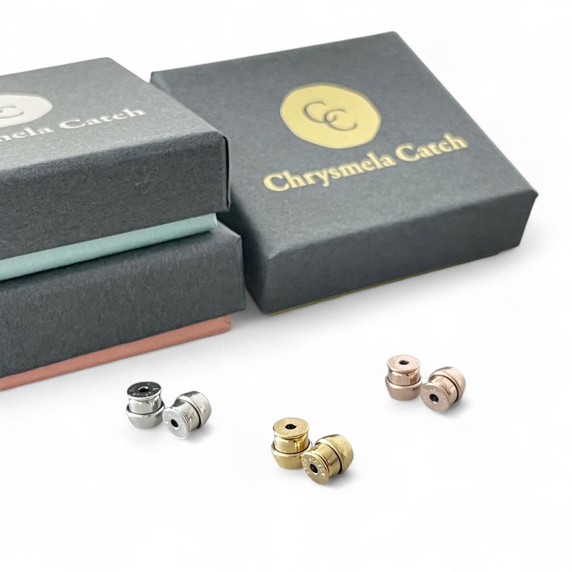 【ネコポス送料無料】クリスメラキャッチ（ペア売り/両耳分）全3色 落ちにくいピアスキャッチ！特許取得　安心医療用素材 [n3]（ピアスキャッチ クリスメラ）（真珠 パールピアス）