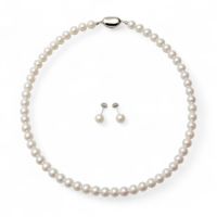 あこや真珠 ネックレス セット(ピアス/イヤリング付き) 7.0-7.5mm　B～CB～CB～C 《冠婚葬祭におすすめ》 本真珠 2点セット [n2][人気 ロングセラー]（パールネックレス 真珠ネックレス）（冠婚葬祭 フォーマル 入学式 卒業式 成人式）