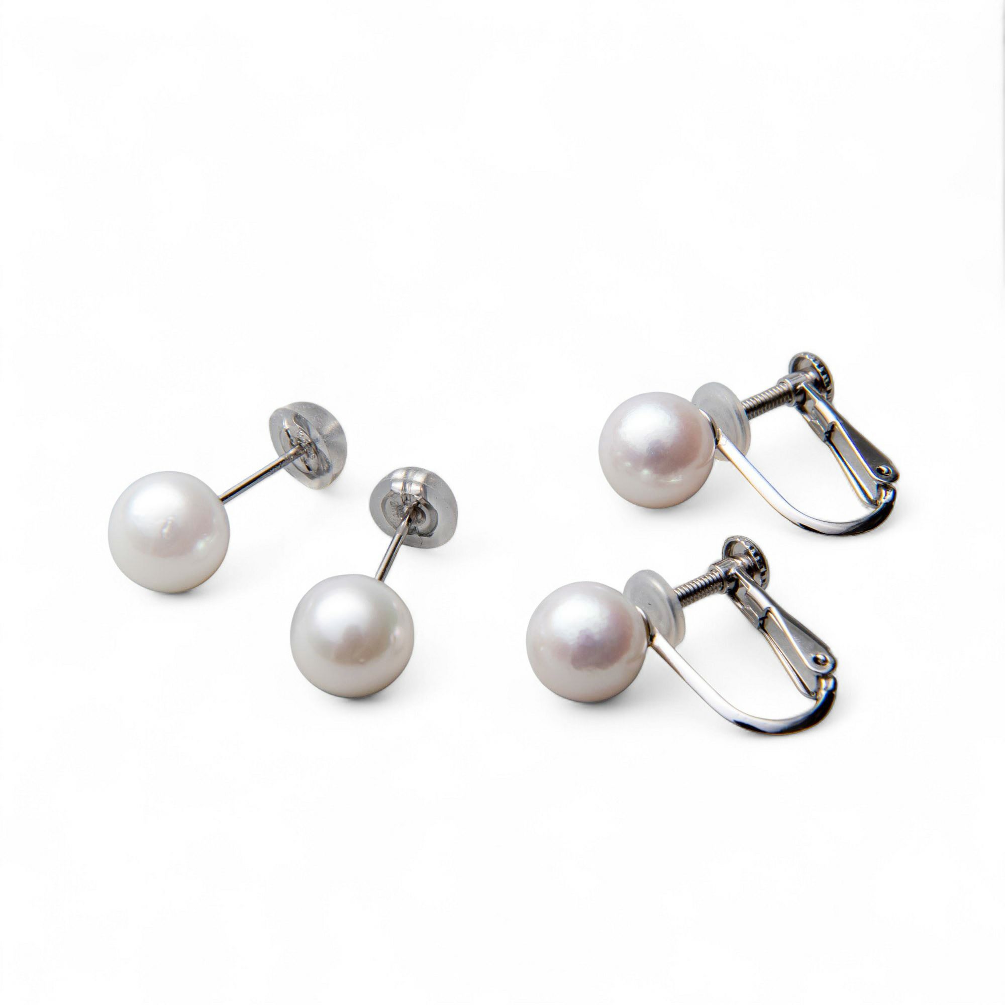 あこや真珠 ネックレス セット(ピアス/イヤリング付き) 7.0-7.5mm　B～CB～CB～C 《冠婚葬祭におすすめ》 本真珠 2点セット [n2][人気 ロングセラー]（パールネックレス 真珠ネックレス）（冠婚葬祭 フォーマル 入学式 卒業式 成人式）