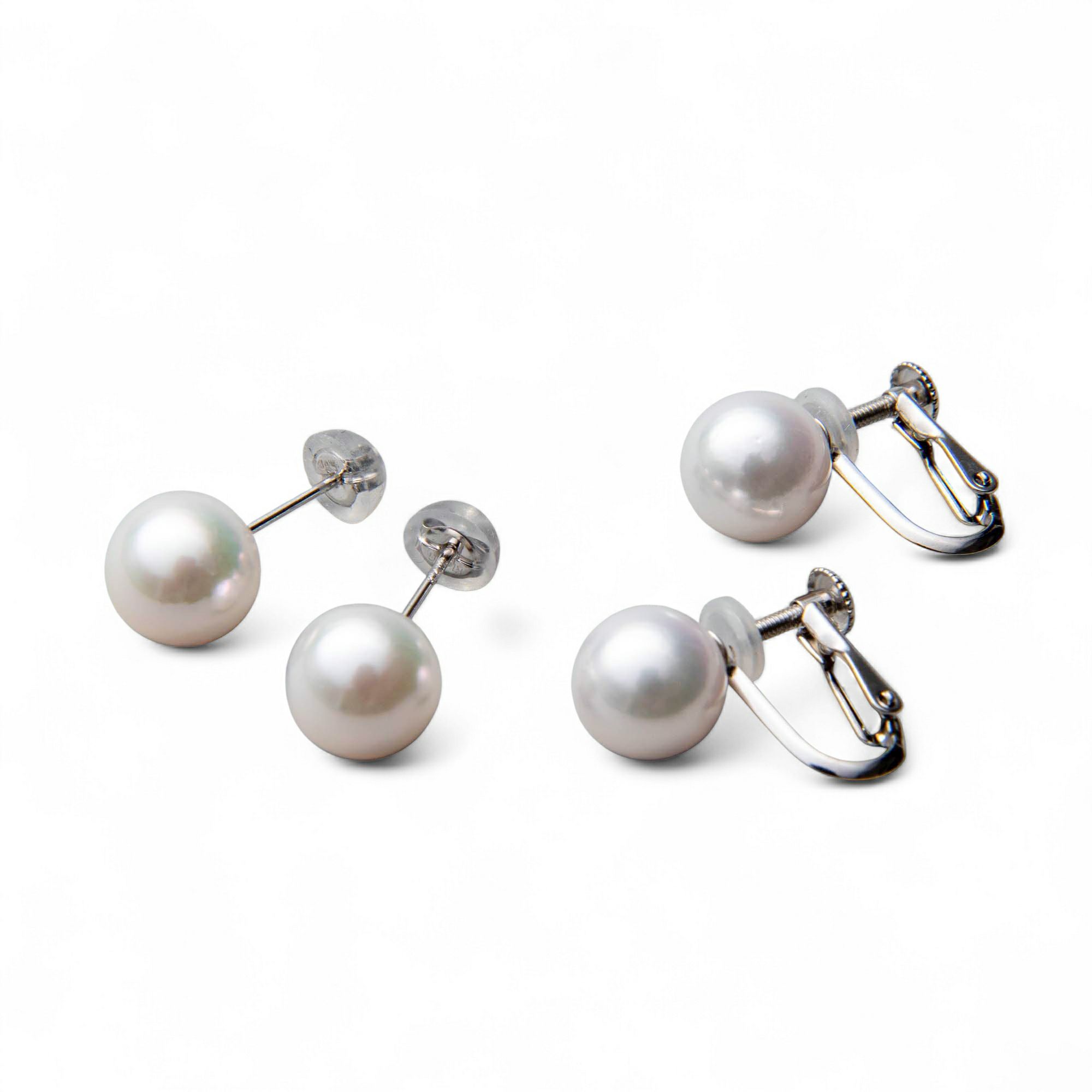 《隣と差がつく》 あこや真珠 パールネックレス＆ピアス 2点セット 8.5-9.0mm A～BBB～C  真珠ピアス イヤリング[n2][人気 ロングセラー]（真珠ネックレス パール アコヤ本真珠）（冠婚葬祭 フォーマル 入学式 卒業式 成人式）