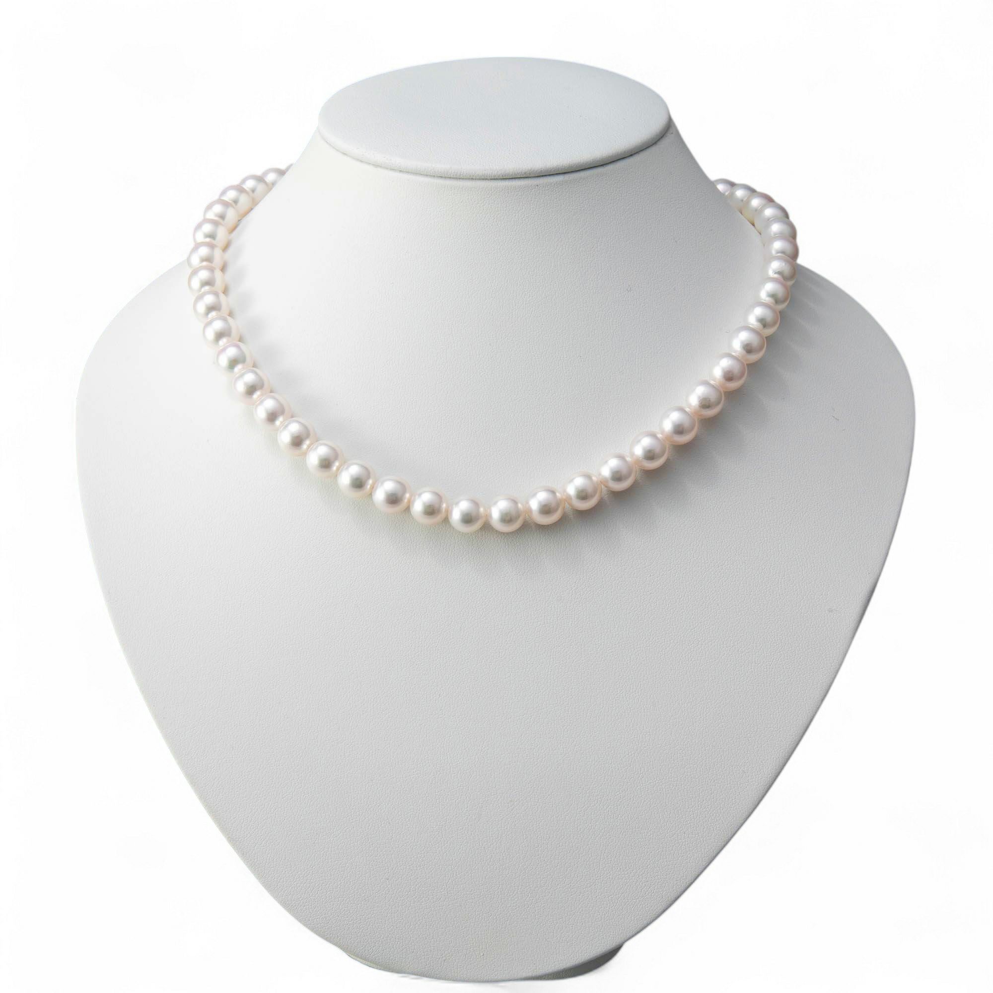 《隣と差がつく》 あこや真珠 パールネックレス＆ピアス 2点セット 8.5-9.0mm A～BBB～C  真珠ピアス イヤリング[n2][人気 ロングセラー]（真珠ネックレス パール アコヤ本真珠）（冠婚葬祭 フォーマル 入学式 卒業式 成人式）