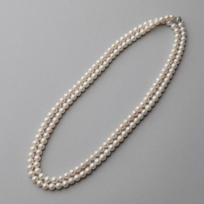 パールネックレス あこや真珠 ロングネックレス 5.5-6.0mm 120cm 本真珠 高品質