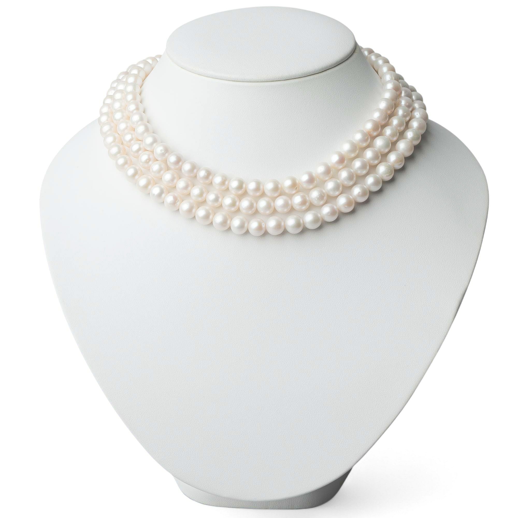 淡水真珠 ロングネックレス7-8mm 120cm