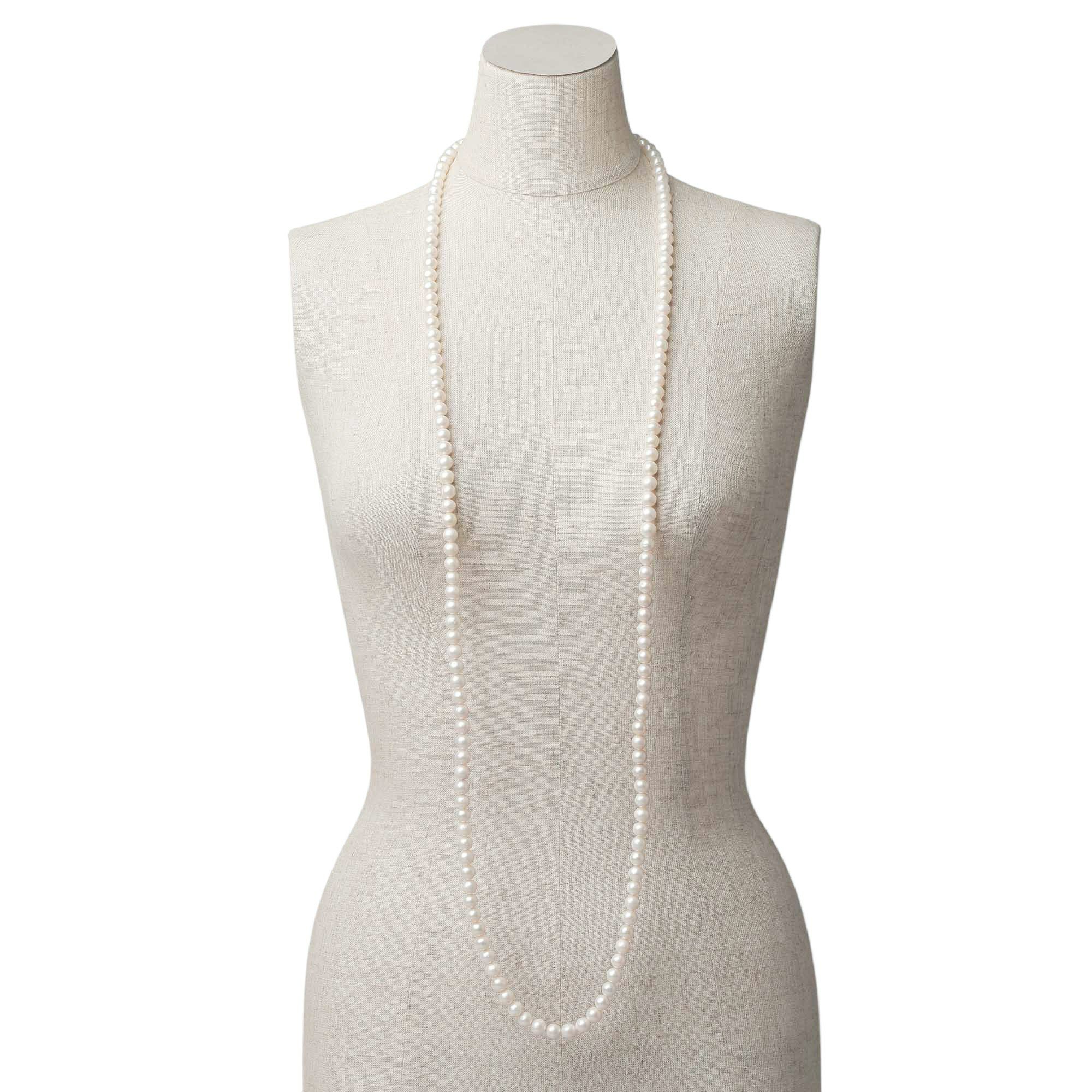 淡水真珠 ロングネックレス7-8mm 120cm