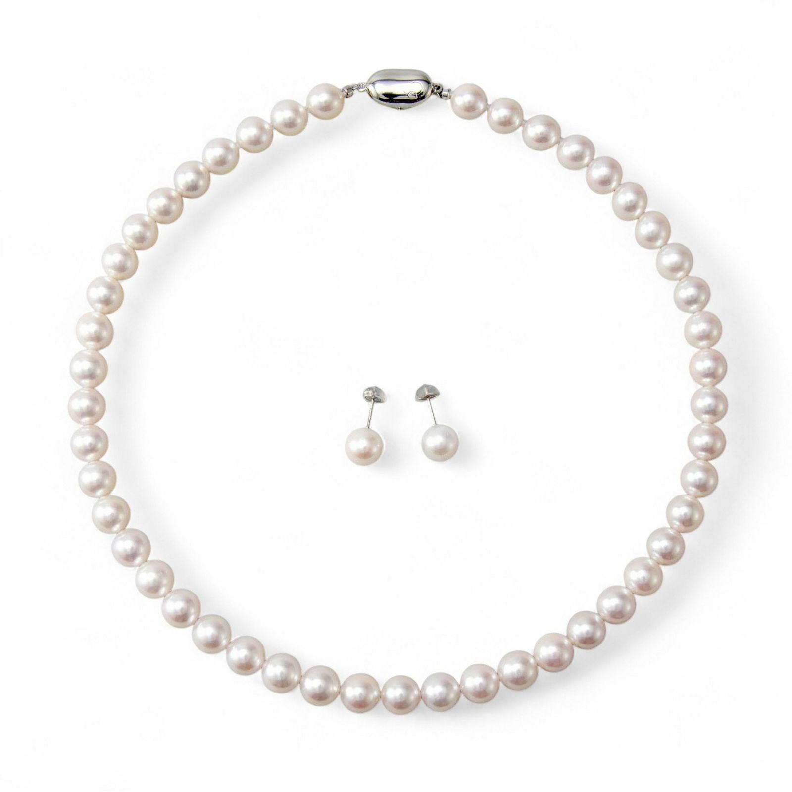 あこや真珠 ネックレス セット(ピアス/イヤリング付き) 8.5-9.0mm B～CB～CB～C 《冠婚葬祭におすすめ》 本真珠 2点セット[n2][人気 ロングセラー]（パールネックレス 真珠ネックレス）（冠婚葬祭 フォーマル 入学式 卒業式 成人式）