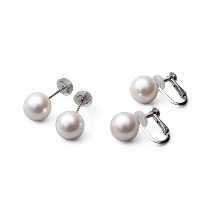 あこや真珠 ネックレス セット(ピアス/イヤリング付き) 8.0-8.5mm　B～CB～CB～C 《冠婚葬祭におすすめ》 本真珠 2点セット[n2][当店人気No.1 ロングセラー]（パールネックレス 真珠ネックレス）（冠婚葬祭 フォーマル 入学式 卒業式 成人式）