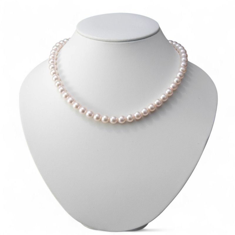 あこや真珠 ネックレス セット(ピアス/イヤリング付き) 7.5-8.0mm　B～CB～CB～C 《冠婚葬祭におすすめ》 本真珠 2点セット[n2][当店人気No.1 ロングセラー]（パールネックレス 真珠ネックレス）（冠婚葬祭 フォーマル 入学式 卒業式 成人式）